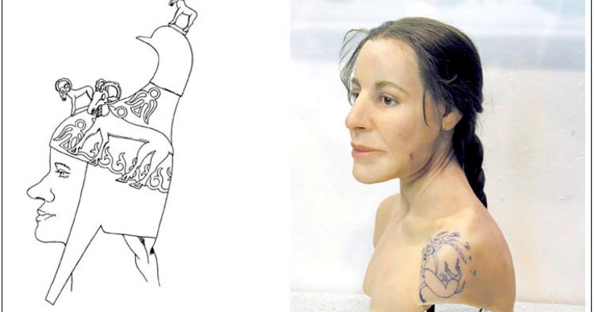 Archeologists and anthropologists believed the warrior was not only female - and a pig-tailed teenager - but a member of an elite corps of warriors within the Pazyryk culture. Picture: Marcel Nyffenegger, Natalia Polosmak