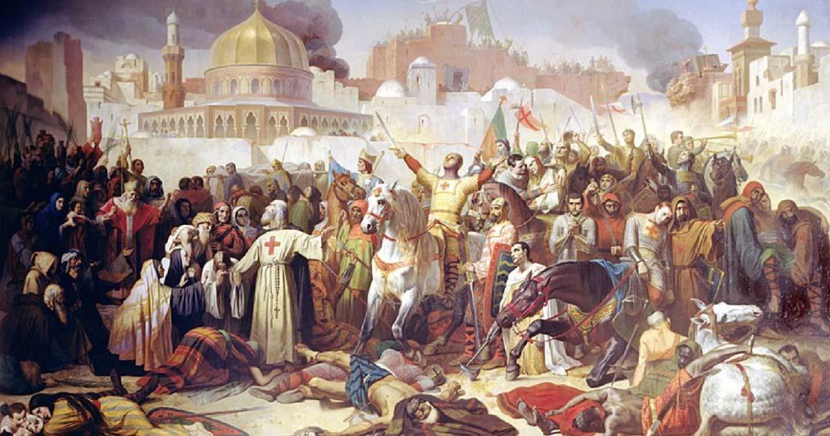 “Taking of Jerusalem by the Crusaders, 15th July 1099” (1847) by Émile Signol / Giraudon / The Bridgeman Art Library. The Crusaders were mostly successful in the First Crusade. 