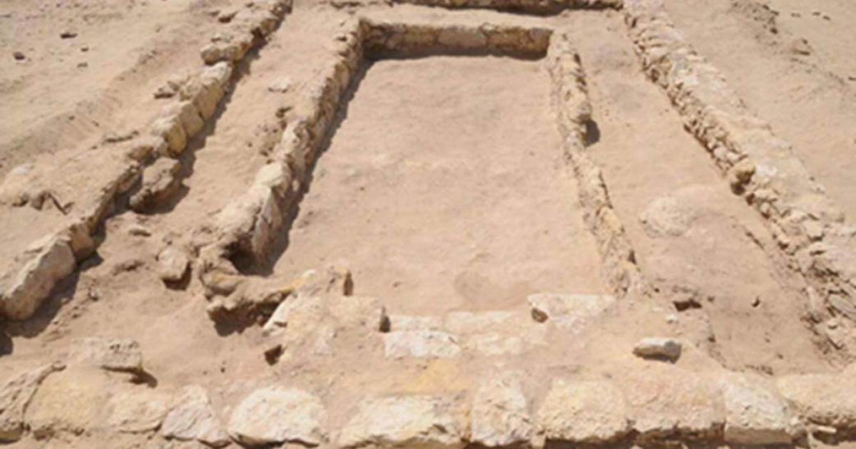 Photo released by the Egyptian Ministry of Antiquities shows an ancient gymnasium dating back about 2,300