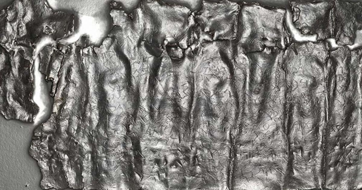 Using Reflectance Transformation Imaging (RTI), this picture of the Antioch tablet was compiled. Source: Paula Artal-Isbrand, conservator at the Princeton Art Museums, with permission of Alexander Hollman