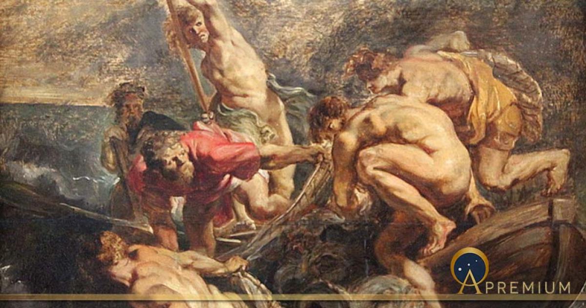 Miraculous draught of fish Peter Paul Rubens (1610) Wallraf Richards Museum, Köln (Public Domain)