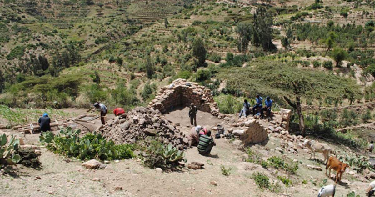 The excavation at the mosque in Harlaa, Eastern Ethiopia.