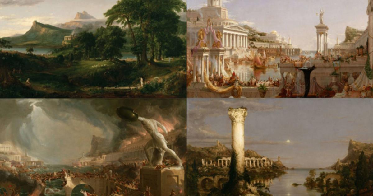 Four paintings from ‘The Course of Empire’ 