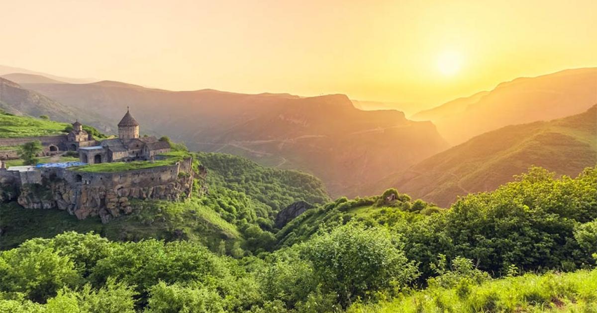 The Tatev Monastery in Armenia is home to the mysterious Gavazan Column, a medieval seismograph created to warn the monks of an approaching earthquake. Source: Goinyk / Adobe Stock