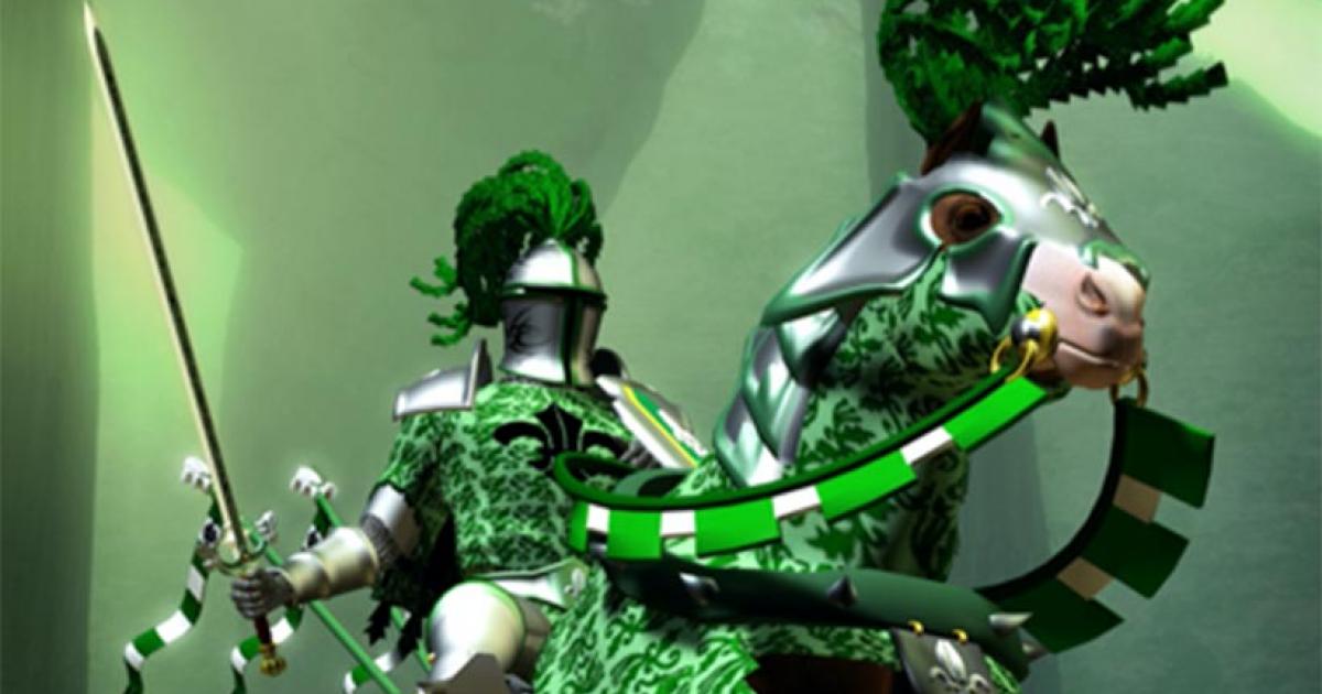Representation of the Green Knight from the Gawain poem.  Source: Luca Oleastri / Adobe stock