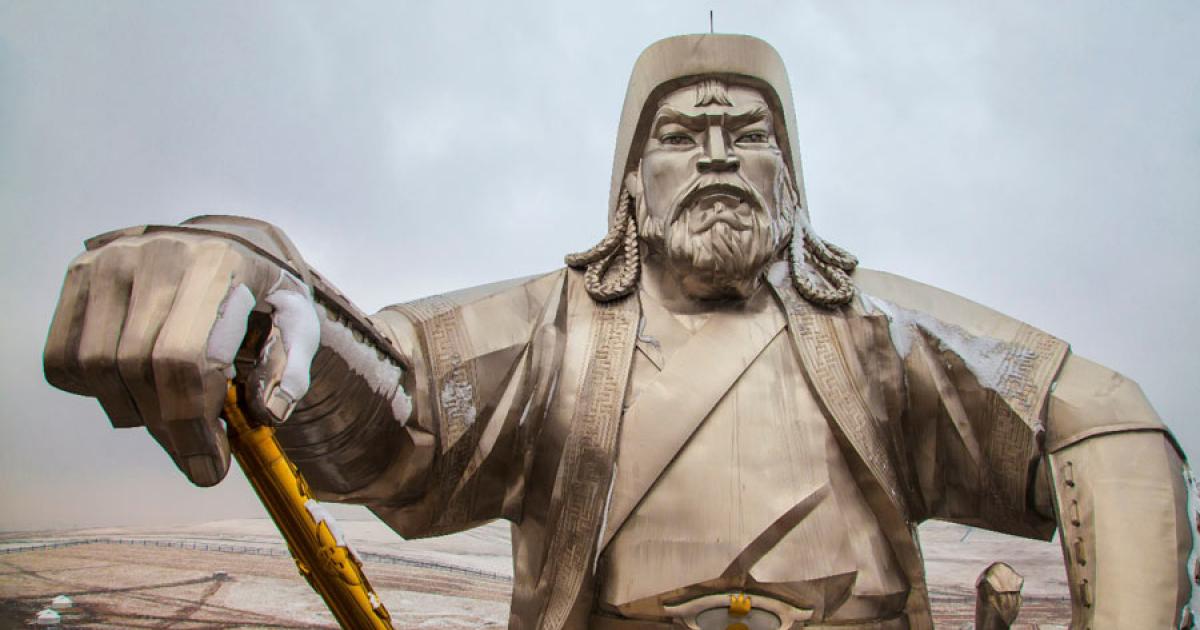 Genghis Khan Equestrian Statue, Tsonjin Boldog, Mongolia. Source: Guy Bryant / Adobe Stock