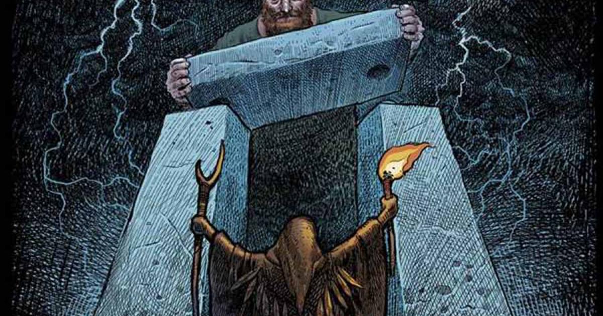 Cropped section of the cover of The Giants of Stonehenge and Ancient Britain by Hugh Newman and Jim Vieira. Source: Author provided. 