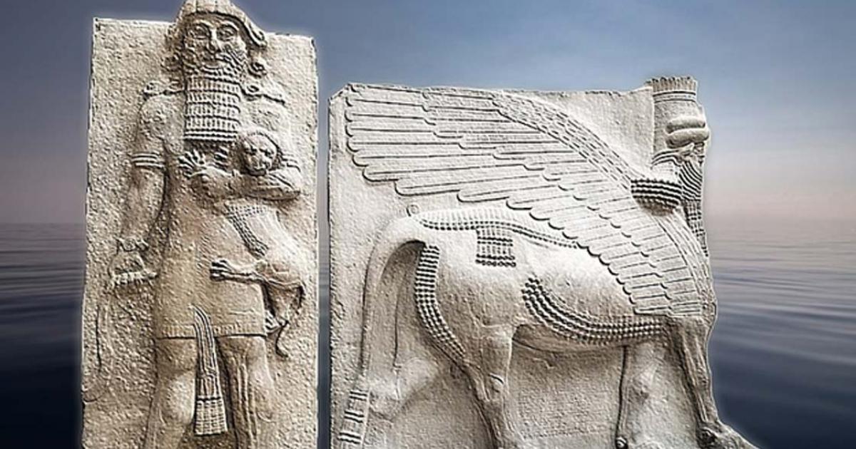 Work using the Statue of Gilgamesh and Lamassu.    Source: CC BY 4.0