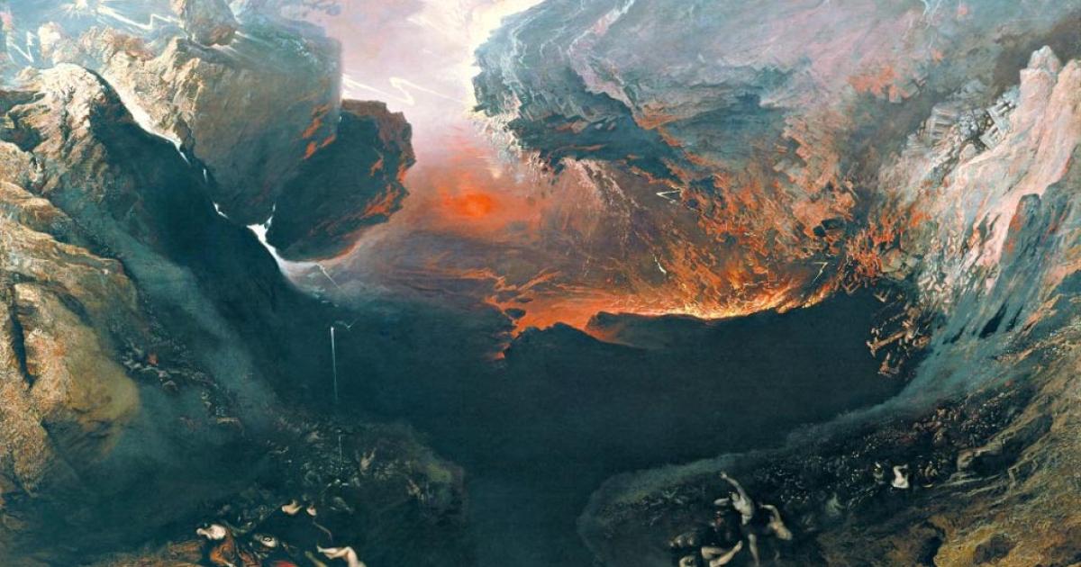 The Great Day of God's wrath (1853), oil on canvas by John Martin, Tate Gallery in London.