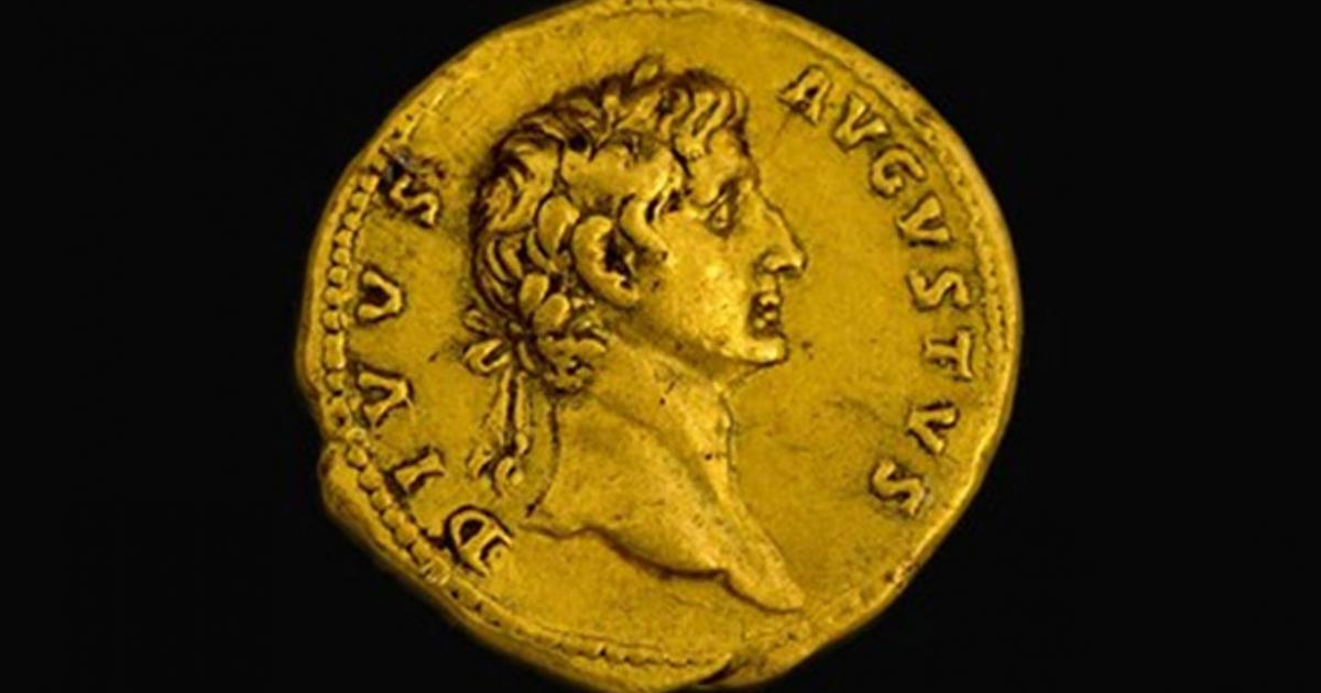 The extremely rare gold coin.