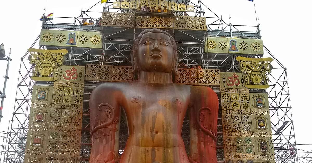 Mahamastakabhishek of Gomateshwara statue.