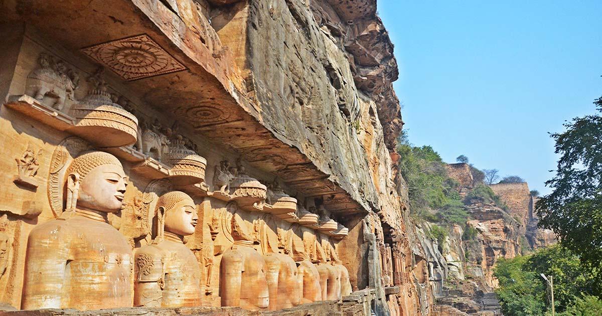 The awe-inspiring Gopachal rock-cut Jain monuments in Madhya Pradesh, India. Source: sumit / Adobe Stock