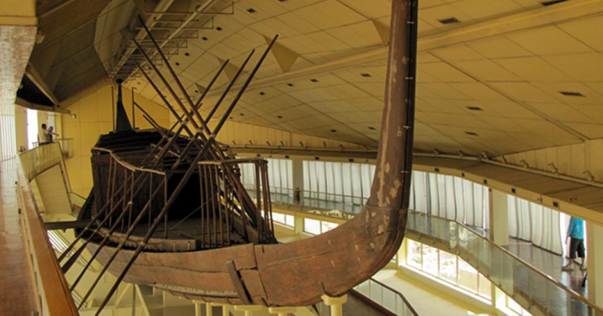 The magnificent Boat of Khufu, Solar Boat Museum, Giza