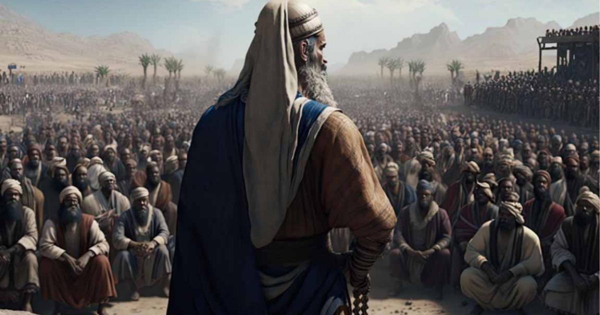 A religious leader talks to hundreds of people. Source: ZaYoNiXx/Adobe Stock