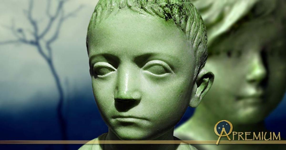 “Bust of a child” first century AD (Public Domain), Antique bust of girl (Nerissa’s Ring/CC BY 2.0) and On A Misty Morning (Vinoth Chandar/CC BY 2.0); Deriv