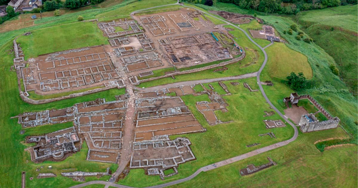 Aerial view of Vindolanda. Source: makasana photo / Adobe Stock.