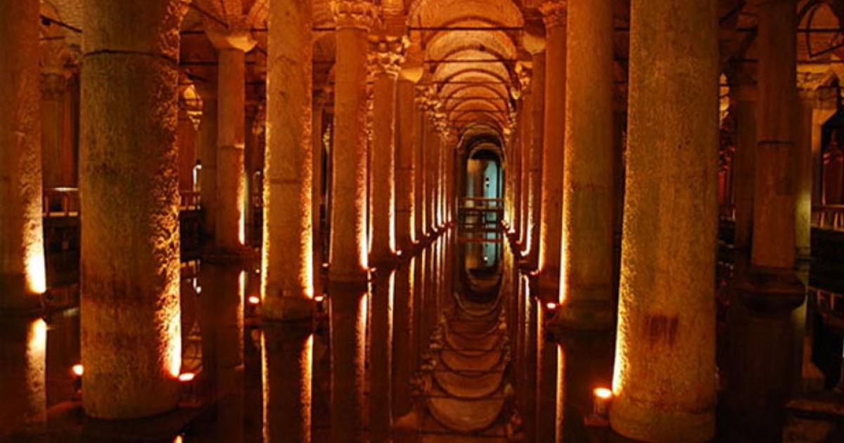 Part of the Basilica Cistern, near the Hagia Sophia.
