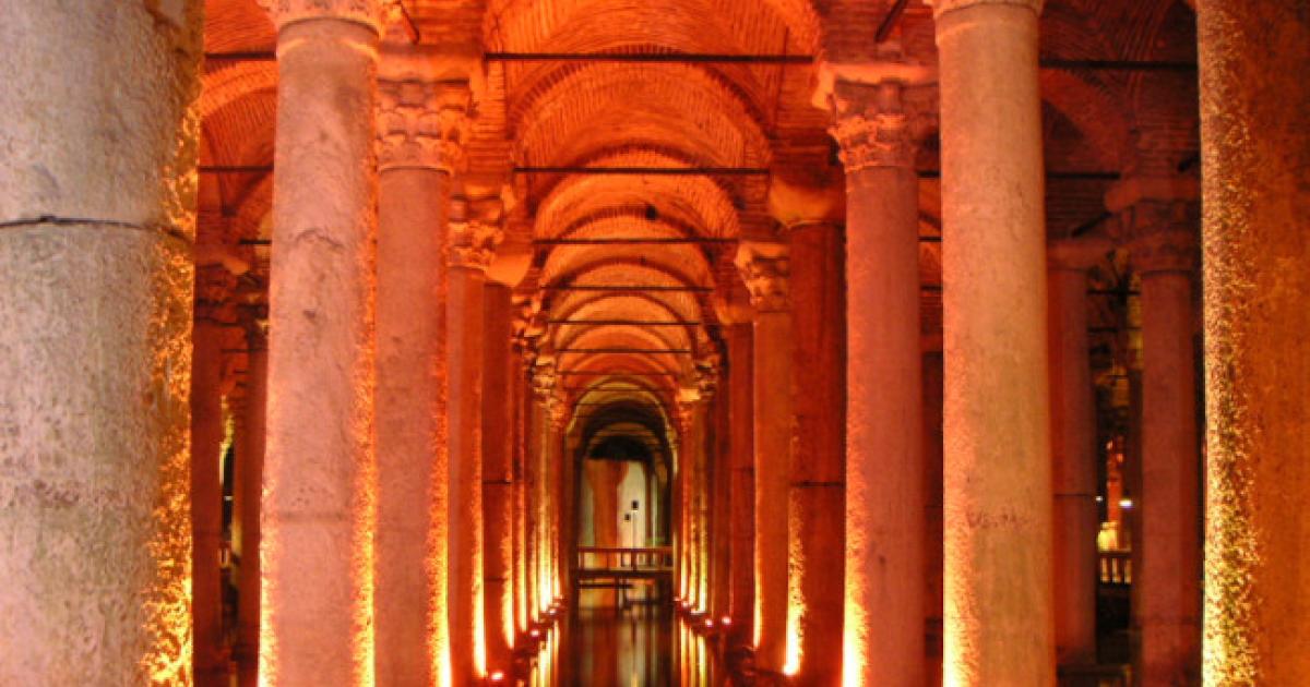 The Basilica Cistern, part of Istanbul’s famous underground water landscape near Hagia Sophia