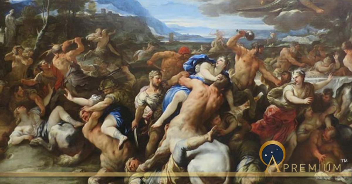 'Battle of Lapiths and Centaurs' by Luca Giordano, The Hermitage (Public Domain)