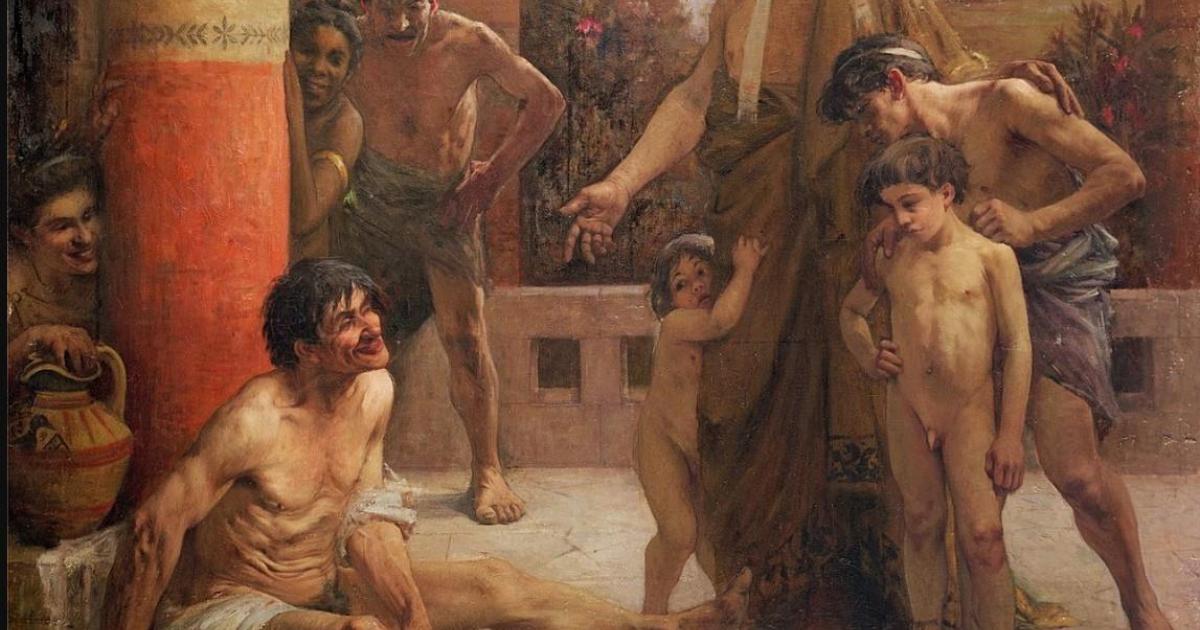 Spartan points to a Helot