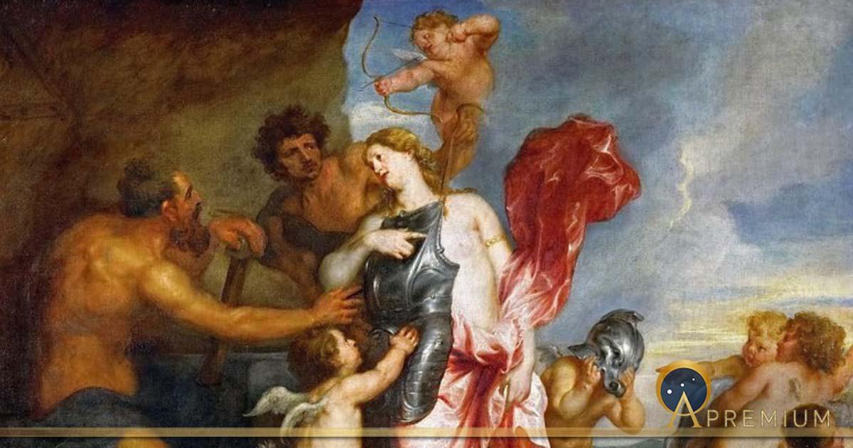 Hephaestus And Thetis Bound In Their Mortal Suffering