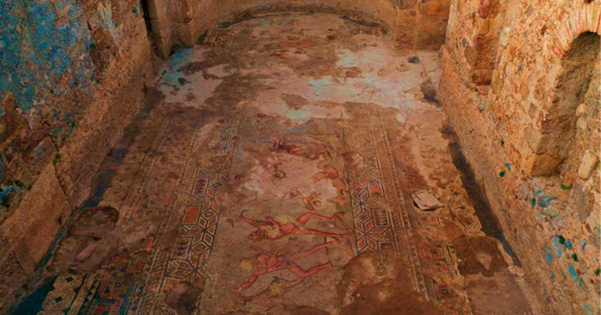 The huge mosaic of the Twelve Labors of Heracles discovered at Syedra, Turkey. Source: Turkey Department of Culture