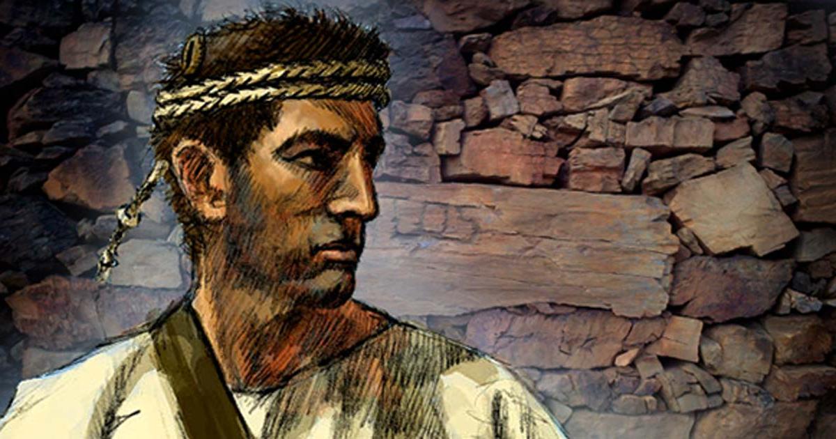 Drawing of Balearic Slinger (Public Domain) and stonework at Castelo Branco (CC BY-SA 2.0);Deriv.