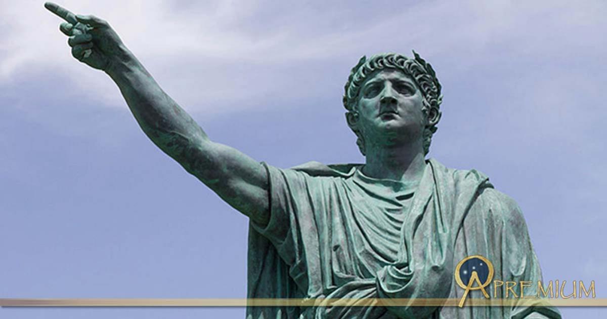 Statue of The Roman Emperor Nero by Claudio Valenti, Anzio (anc. Antium) Italy.