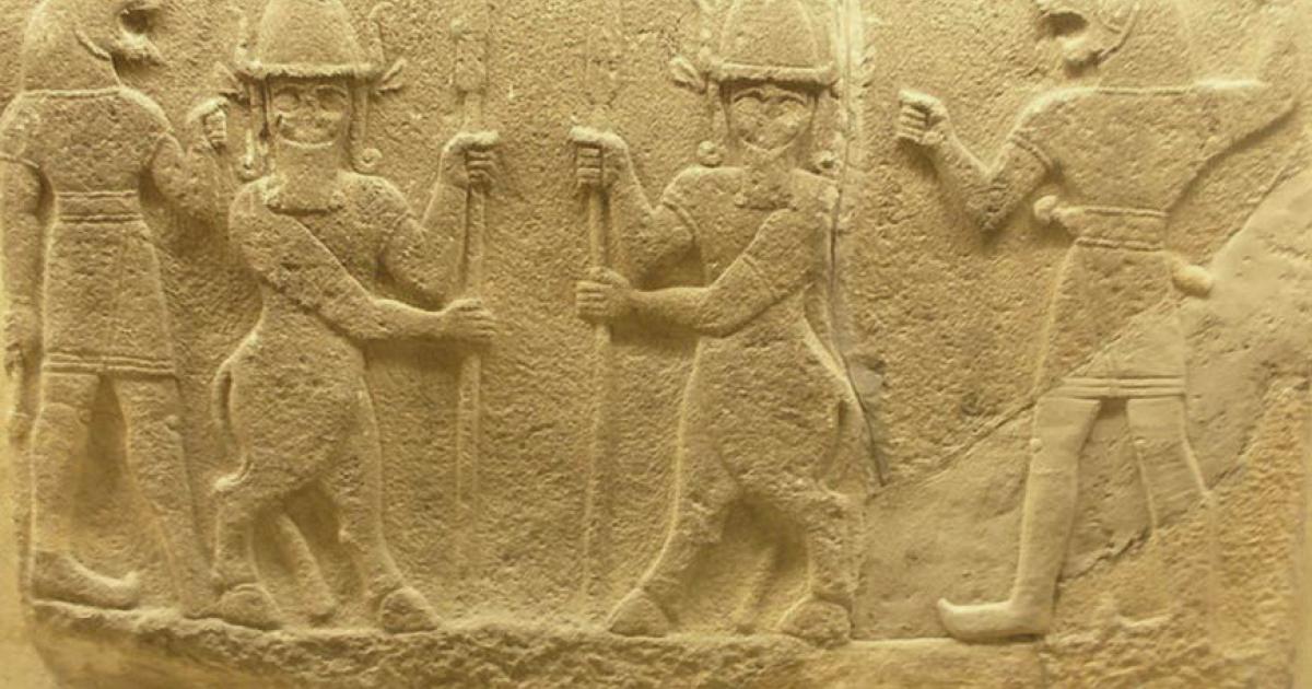 Hittite relief from ancient Carchemish depicting Kusarikku