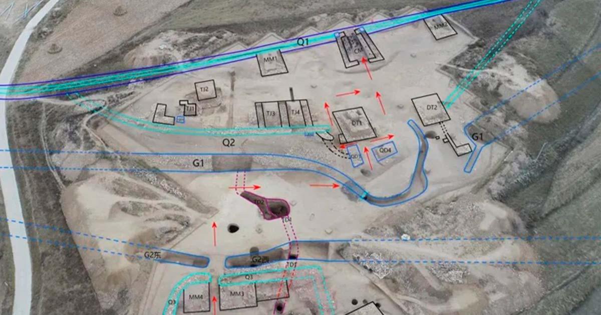A network of ancient tunnels was unearthed at Houchengzui Stone City gate, China.	 Source: Chinese Academy of Social Sciences / China Archaeology Network