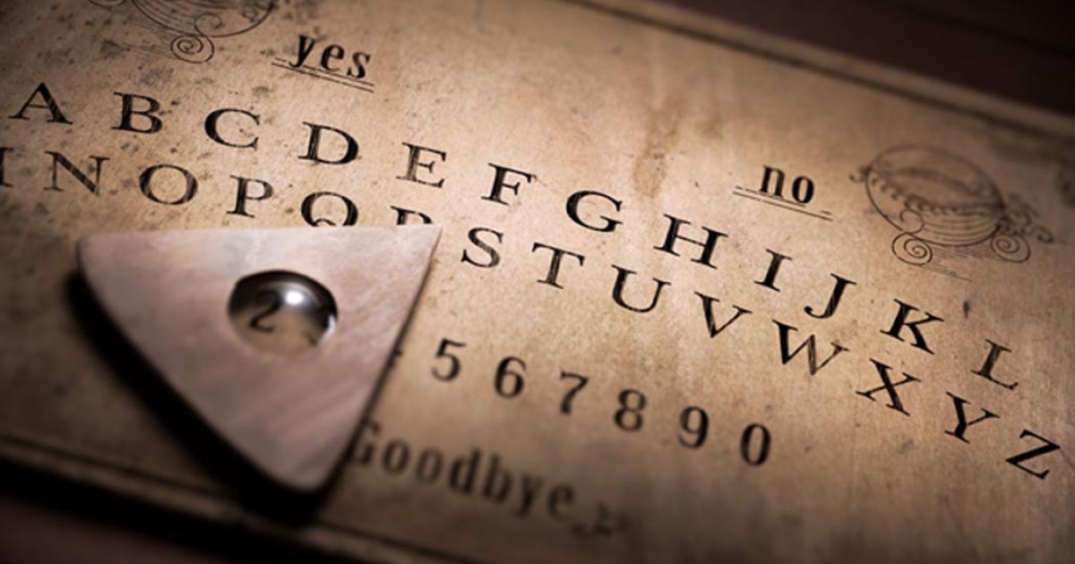 Ouija Board - talking board and planchette used on seances for communicating with the dead. 