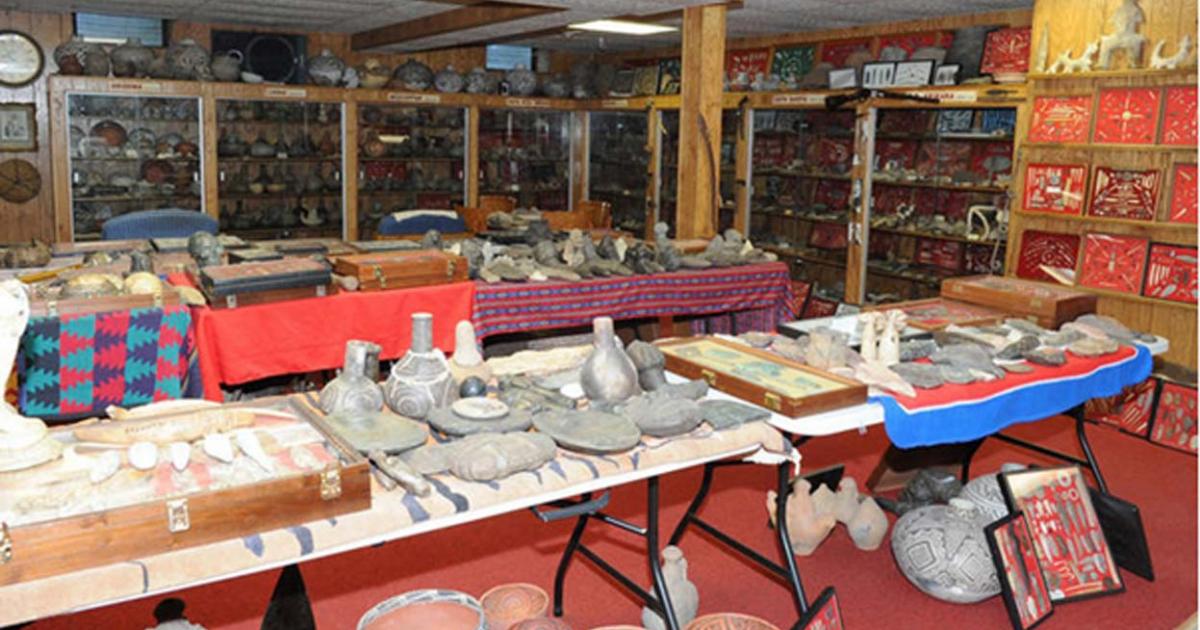 Pottery and metal artifacts. 