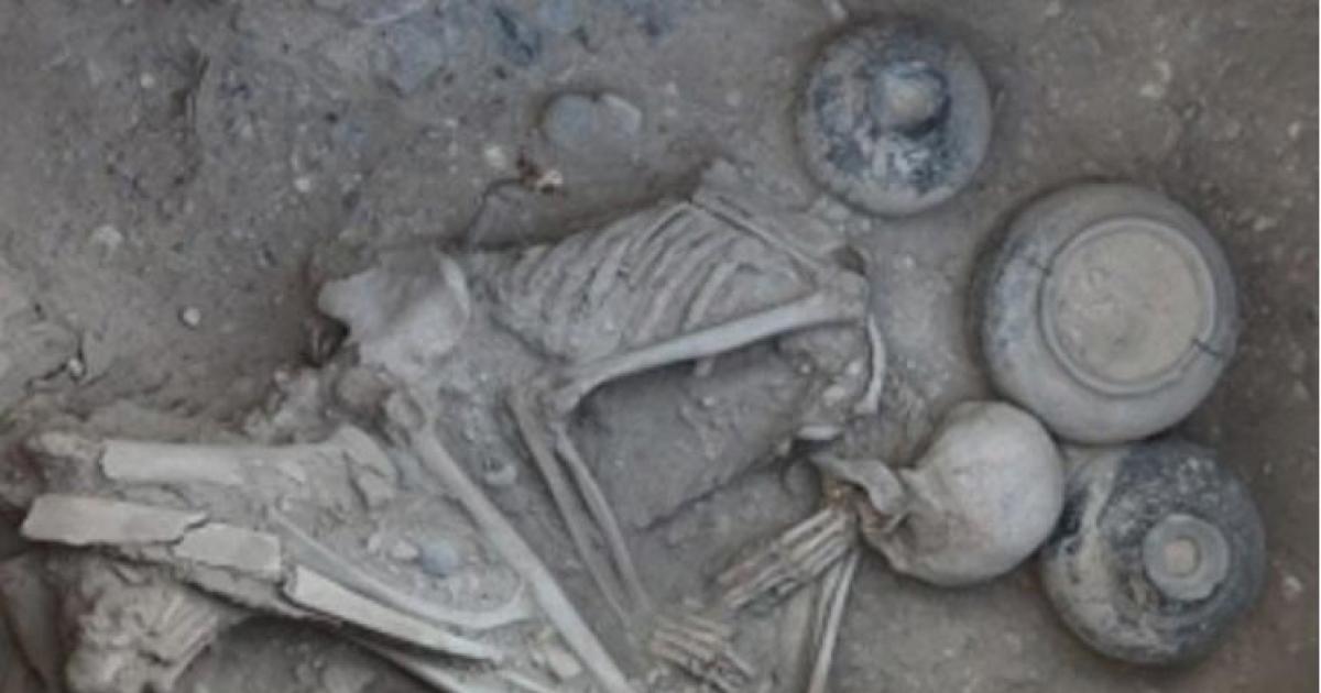 Human remains at the necropolis, (2013) Karmir Blur, Armenia (vchechne.ru)