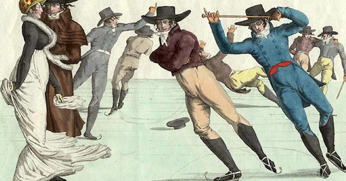 Ice skaters from the series Le Supreme Bon Ton, No.9. 