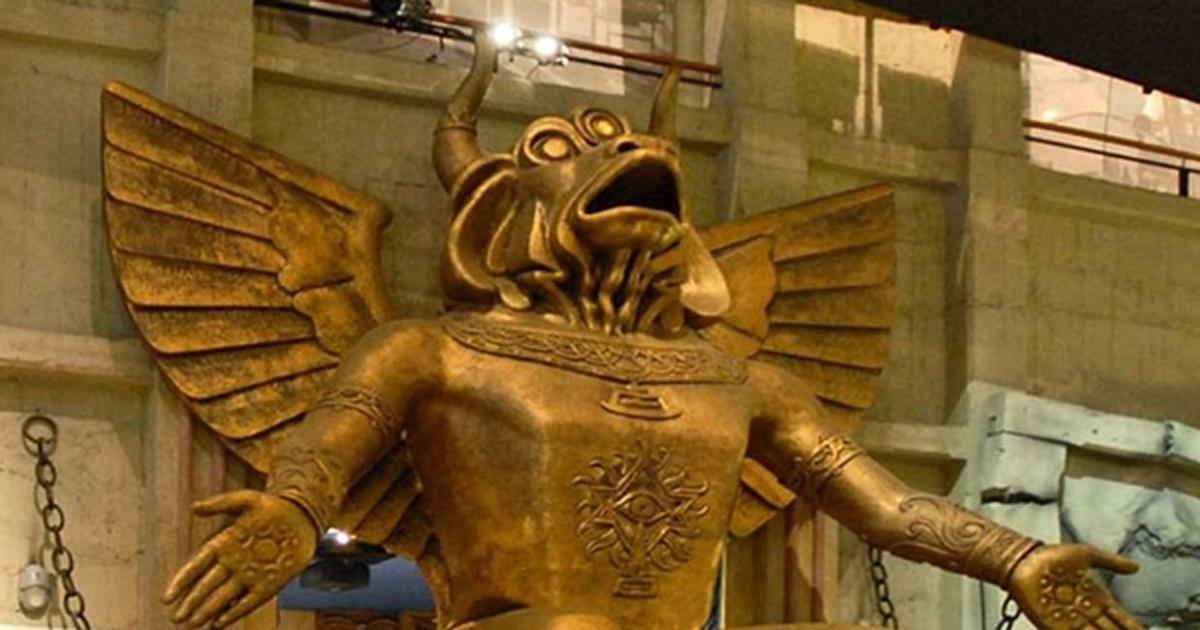 Statue of the god Moloch, Turin Cinema Museum. 