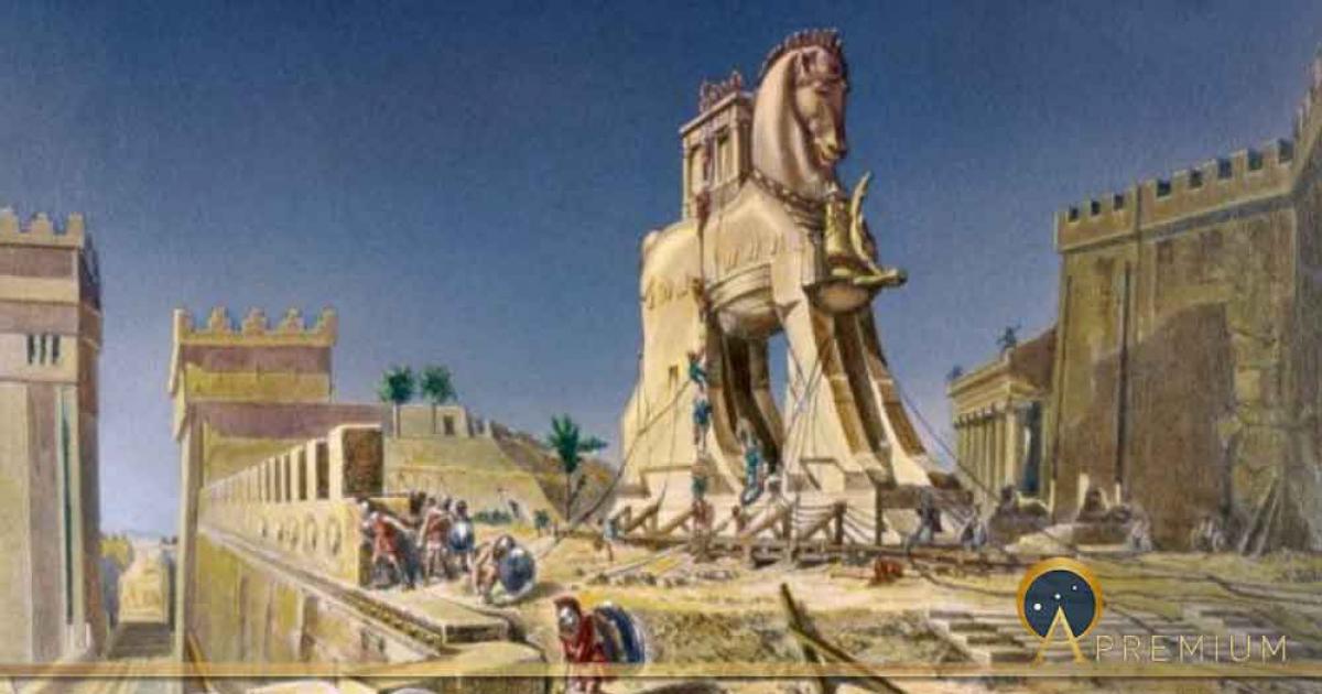 Beware the Greeks bearing gifts, by Henry Paul Motte (19th century) (Public Domain)