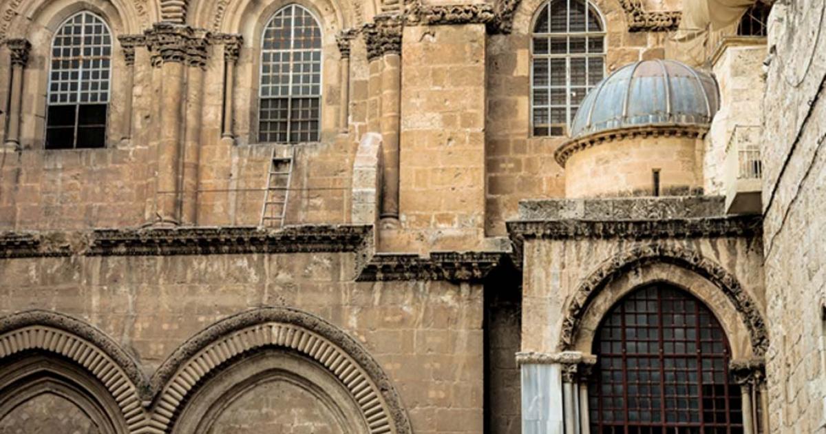 The Immovable Ladder at the Church of the Holy Sepulchre