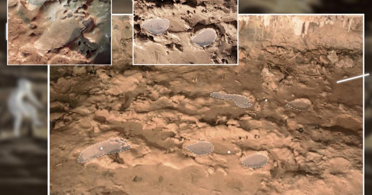  Imprints found in the cave allowed analysis of ancient human behavior