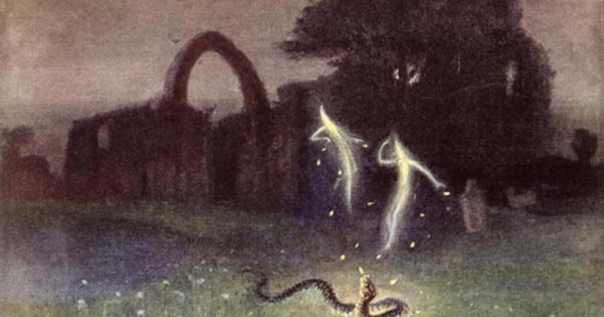 ‘Will-o-the-wisp and snake’ by Hermann Hendrich.