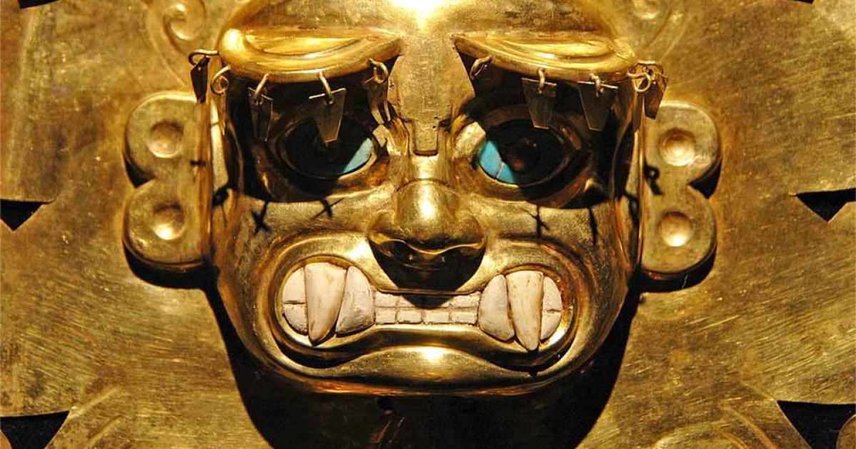 Gold Inca mask. Source: Carlos Santa Maria / Adobe Stock