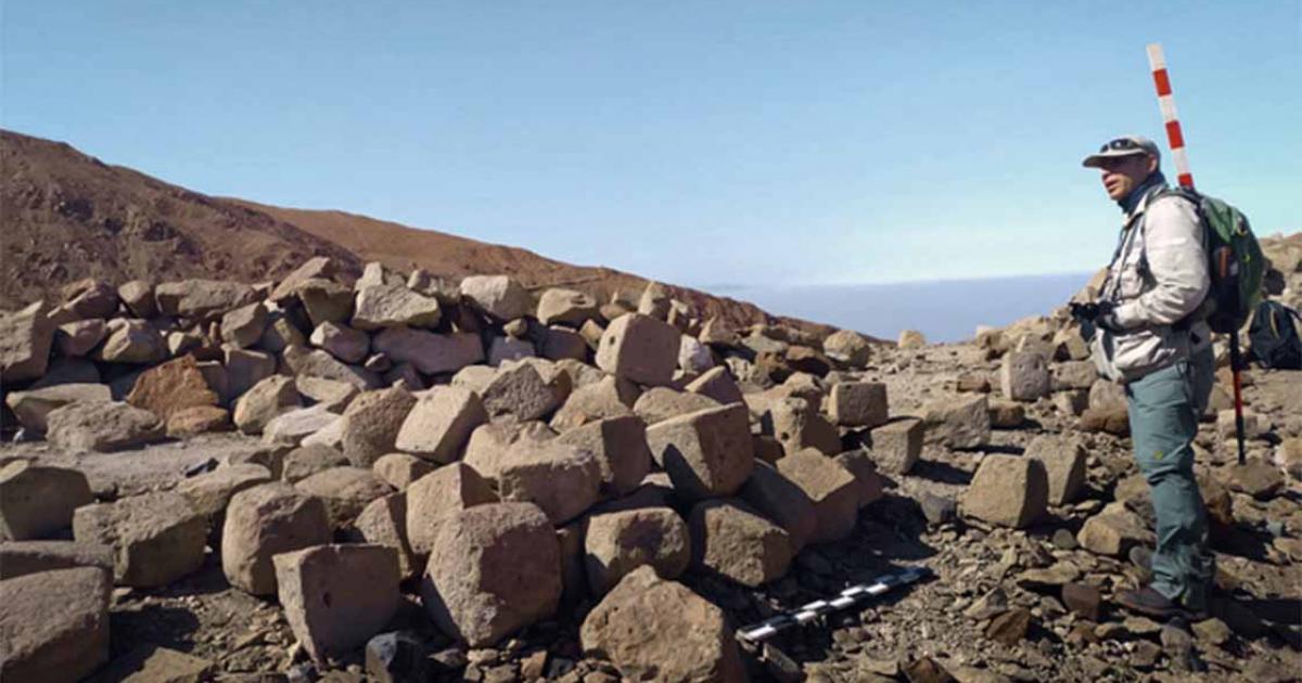 Stone blocks discovered at the Inca quarry at Cañete, Peru.    Source: PQN/ Peru Ministry of Culture