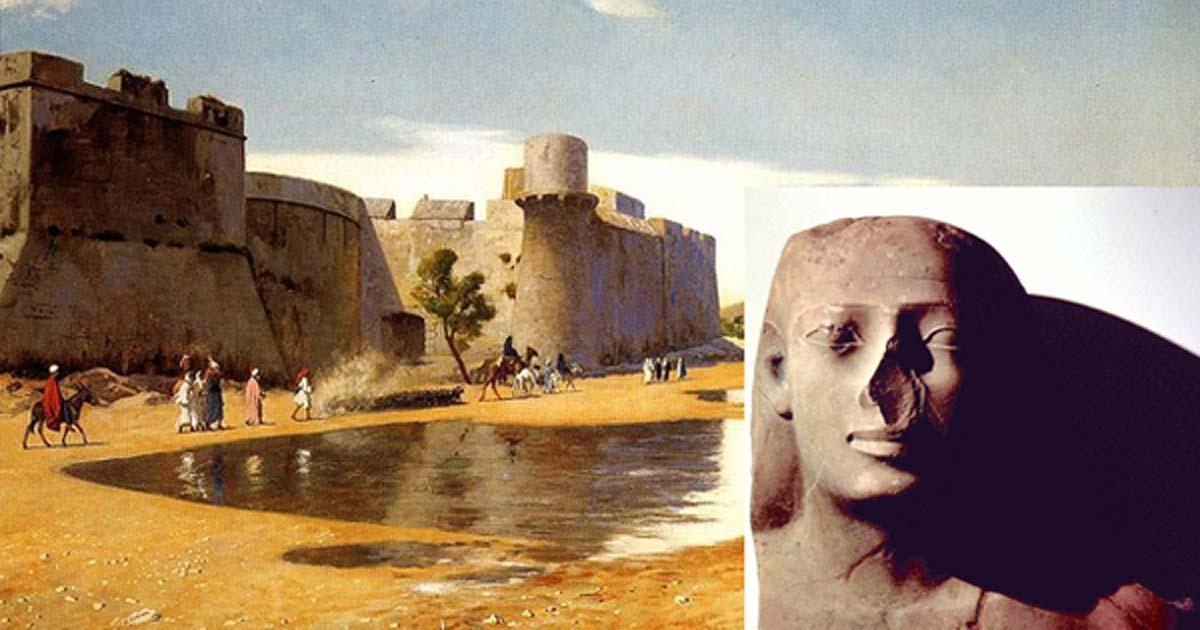  ‘An Arab Caravan outside a Fortified Town, Egypt.