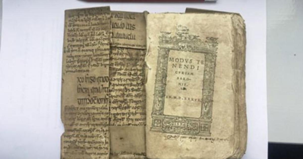 Portion of Ibn Sīna’s Canon of Medicine folded into medieval text