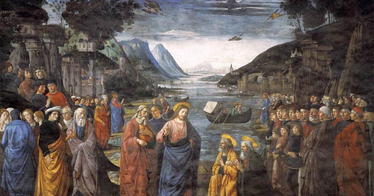 Was Jesus literate? Jesus speaking with The Twelve Apostles             Source: Domenico Ghirlandaio / Public domain