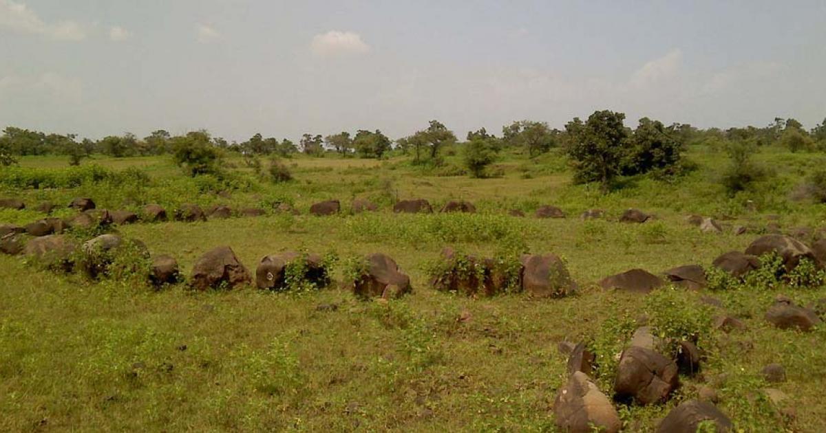 One of the Junapani stone circles in Maharashtra, India, which are now increasingly viewed as astronomically aligned burial sites.                   Source: Ganesh Dhamodkar, CC BY-SA 3.0