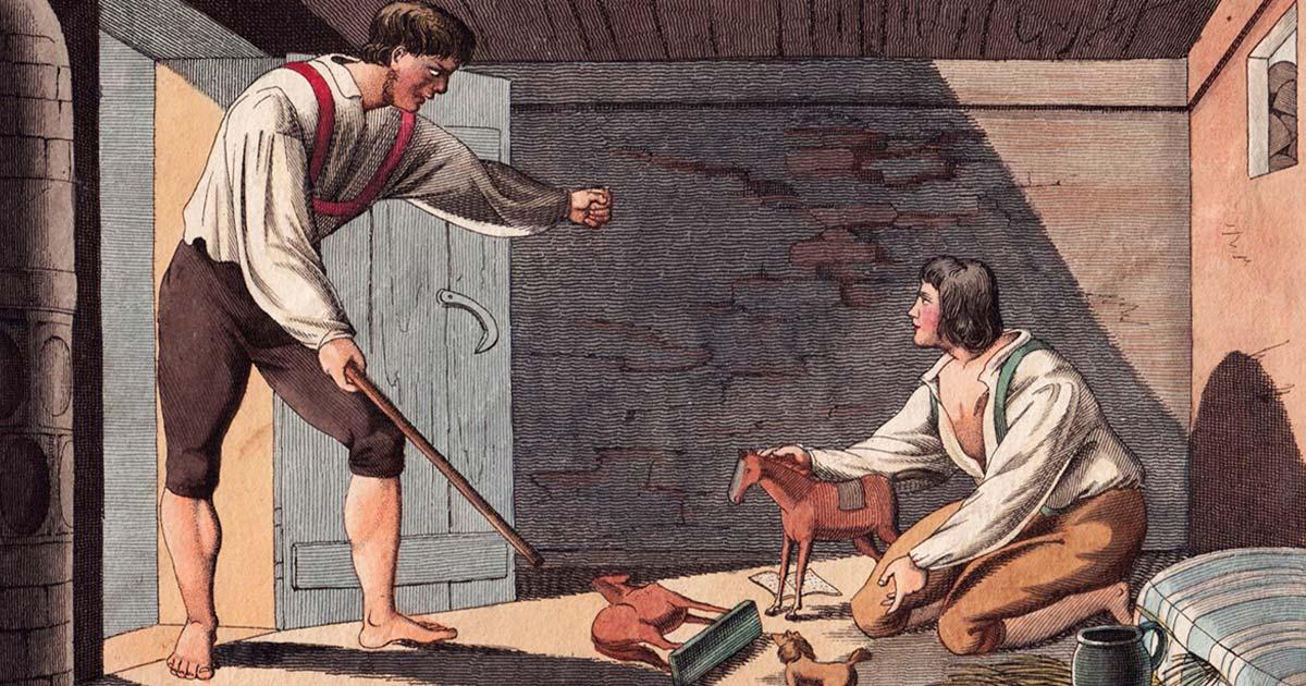 Illustration depicting the Kaspar Hauser legend of his incarceration. Source: Public domain