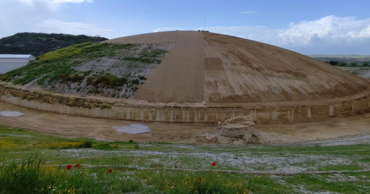 The entire enclosure of the Kasta Tomb at Amphipolis, Macedonia.