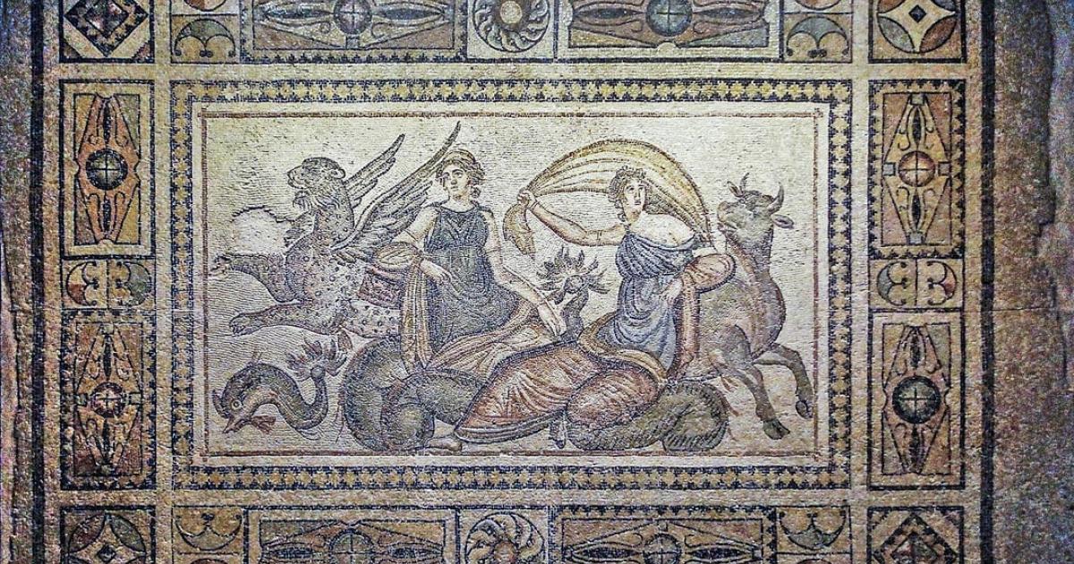 The Kidnapping of Europa Mosaic, the Zeugma Mosaic Museum, Gaziantep, Turkey