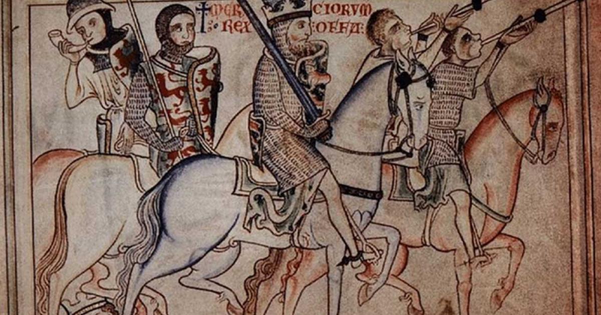 King Offa of Mercia in procession.