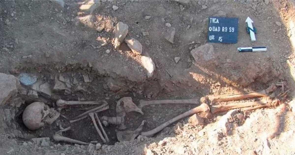The burial of the11th-century Portuguese man who was diagnosed with the earliest case of Klinefelter syndrome ever found so far.Source: The Lancet